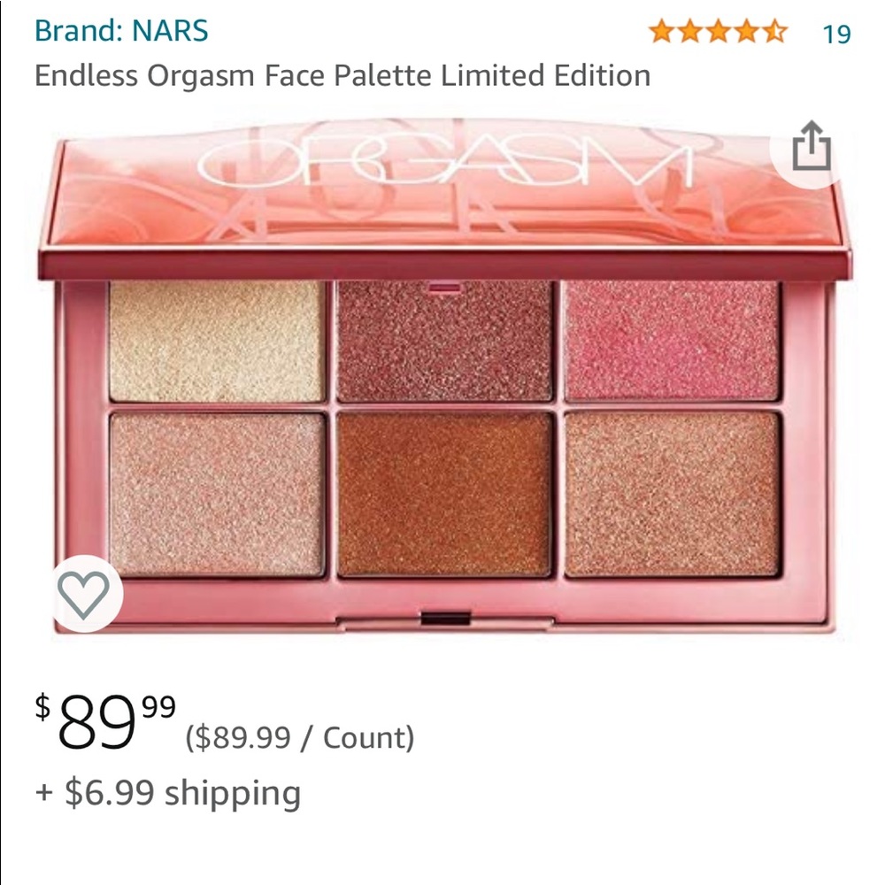 BNIB Nars Endless Orgasm Face Palette - Rare